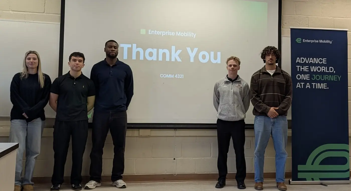 The five-person winning Enterprise Mobility case-competition team