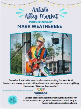 Artists Alley Market performer spotlight poster